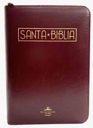 Biblia Reina Valera 1960 Mediana Letra Grande Imitación Piel Vino Tinto Código QR