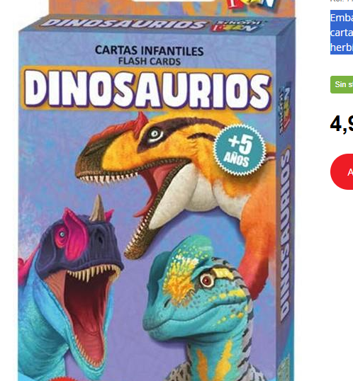 Dinosaurios cartas infantiles