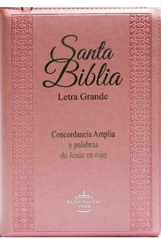 Biblia Reina Valera 1960 Mediana Letra Grande Imitación Piel Rosa
